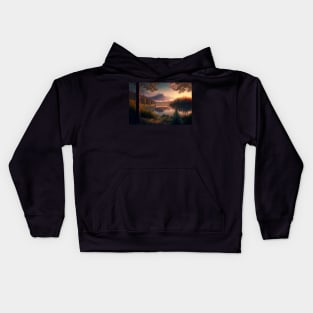 Classic Landscape Art Kids Hoodie